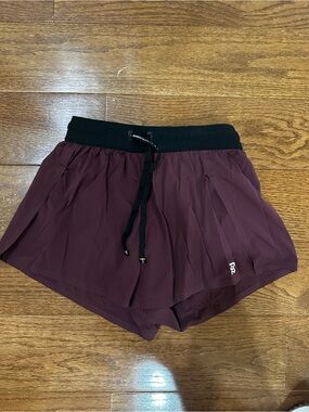 Bandit Women's Maroon Athletic Shorts with Black Elastic Waistband